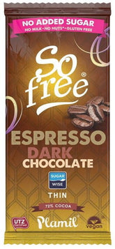 Så kostnadsfri choklad med xylitol espresso 80g PLAMIL